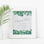 Watercolor Monstera Lövs Mimosa Pub Poster<br><div class="desc">Använda den här tropiska greken Mimosa Pub för att dekorera bord och hjälpa gästerna att lära sig att bereda sina drycker. Designad med mina ursprungliga vattenfärgsmonstera handflatan löv är det här tecknet perfekt för brunch och bubblas, möhippor, babyduschar, bröllop eller spelar ingen roll du gillar. Om du vill se hur...</div>