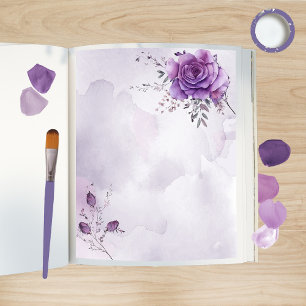 Watercolor Morada Scrapbook Papper