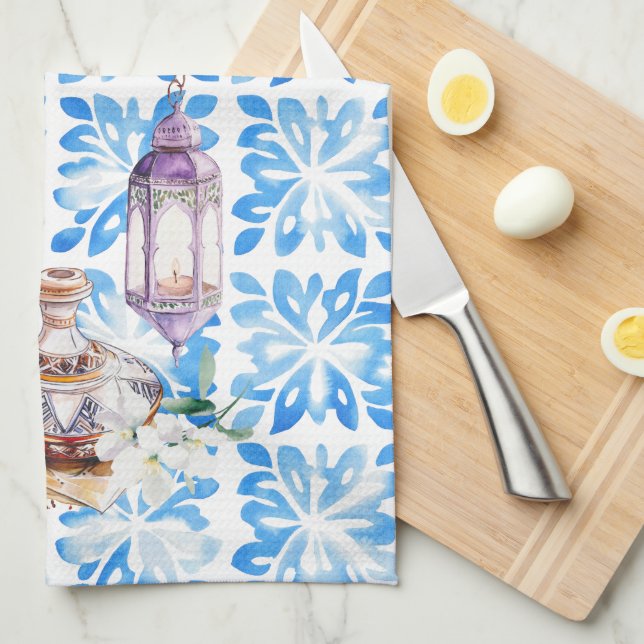 Watercolor Moroccan Artist Kitchen Towels Kökshandduk (Vikt i Fjärdedel)