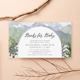 Watercolor Mountain Forest Arch Bokar för Baby Tilläggskort
