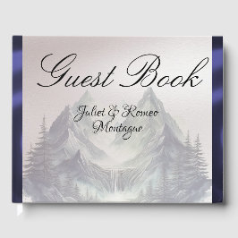Watercolor Mountains Wedding Medium Gästböcker