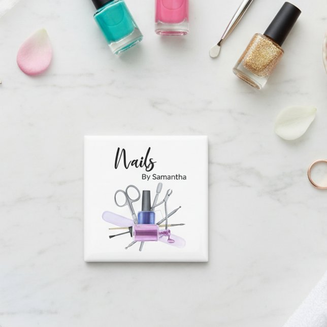 Watercolor Nail Salon ManiboyNagel polska Magnet (Skapare uppladdad)