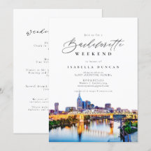 Watercolor Nashville Bachelorette Itinerary och