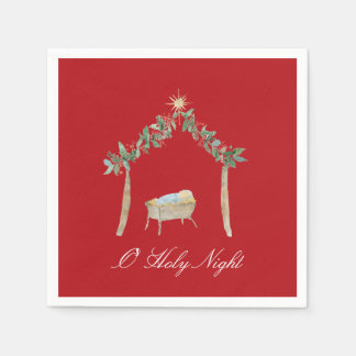 Watercolor Nativity  Pappersservett