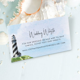 Watercolor Nautical Bröllop webbplats Tilläggskort