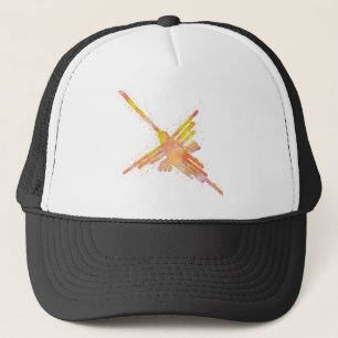 Watercolor Nazca Hummingbird Keps