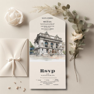 Watercolor New York Destination Wedding