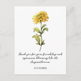 WATERCOLOR NOVEMBER CHRYSANTHEMUM BIRTH FLOWER VYKORT