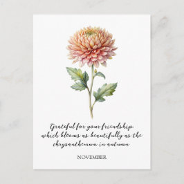 WATERCOLOR NOVEMBER CHRYSANTHEMUM BIRTH FLOWER VYKORT