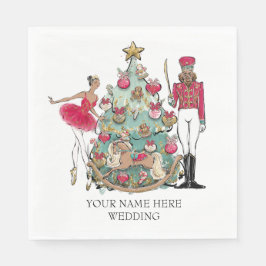 Watercolor Nutcracker Ballet Dancer Pappersservett