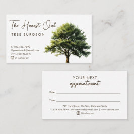 Watercolor Oak Tree Modern Elegant Script  Tidsbeställning Kort