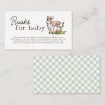 Watercolor Oh Hjort Woodland Bokar för Baby Card