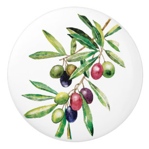 Watercolor Olive Gren Knopp