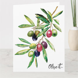 Watercolor Olive Gren Kort