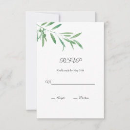 Watercolor Olive Gren OSA kort