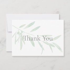 Watercolor Olive Gren Tack Kort
