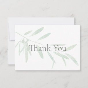 Watercolor Olive Gren Tack Kort