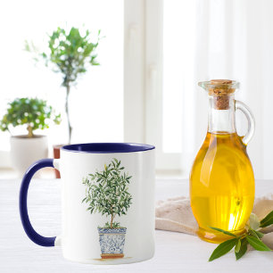 Watercolor Olive Träd Mugg