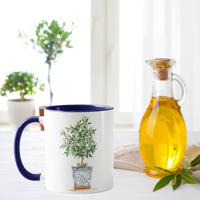 Watercolor Olive Träd Mugg (Skapare uppladdad)