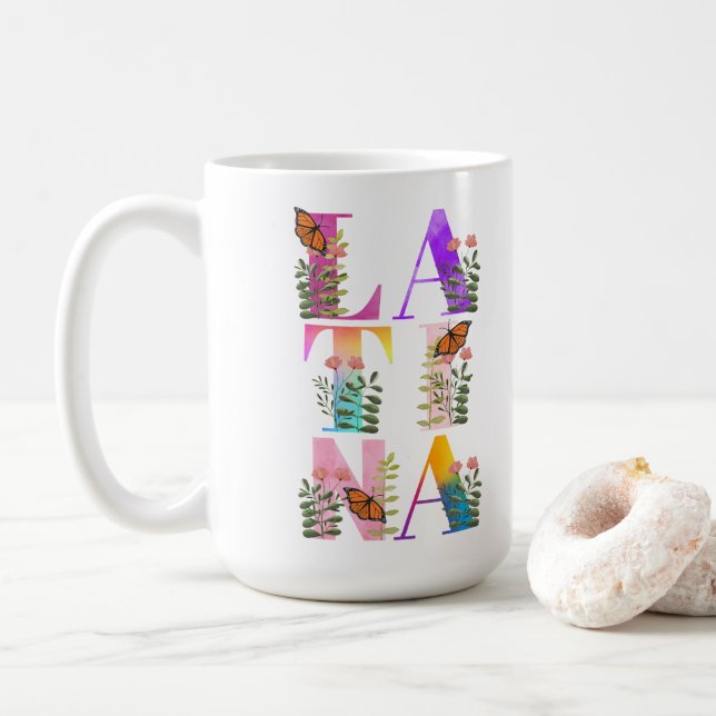 Watercolor Ombre Latina Kaffemugg (Med munk)