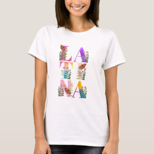 Watercolor Ombre Latina Text Female T Shirt