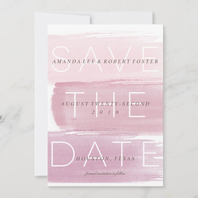 Watercolor Ombre Rand Spara datum Datumet (Framsida)