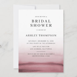 Watercolor Ombre Red Modern Möhippa Inbjudningar