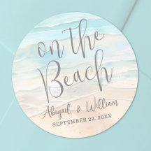 Watercolor On The Beach Wedding