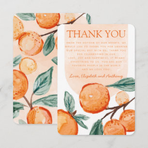 Watercolor Orange Cutie, tackkort Tack Kort