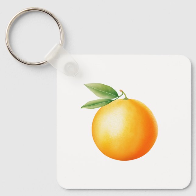 Watercolor Orange Nyckelring (Framsida)