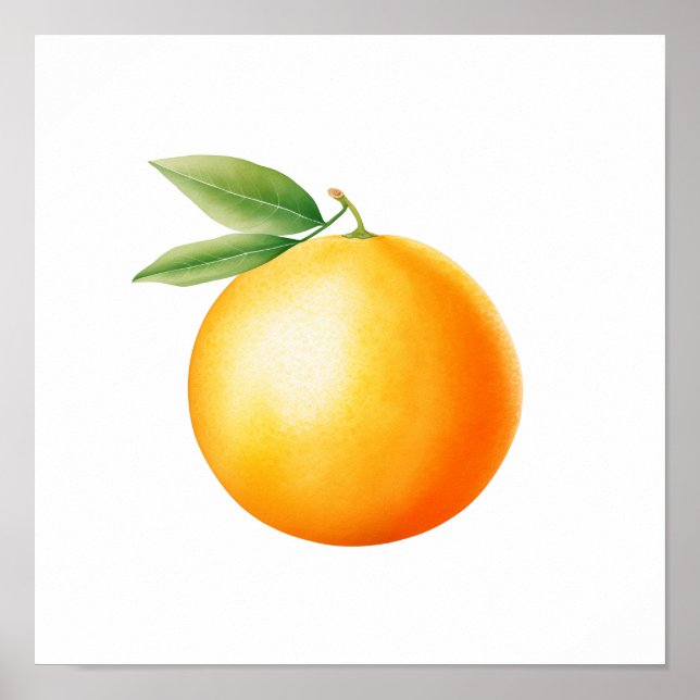 Watercolor Orange Poster (Framsidan)