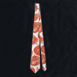 Watercolor Orange Pumpkin Mönster   Slips<br><div class="desc">Vattenfärgspumpor mönster</div>