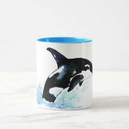 Watercolor Orca Mugg