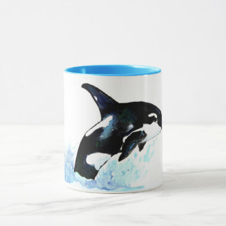 Watercolor Orca Mugg