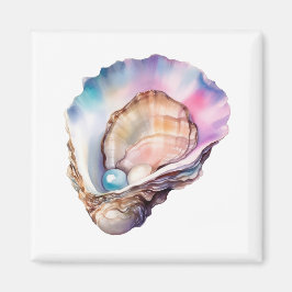 Watercolor Oyster Magnet