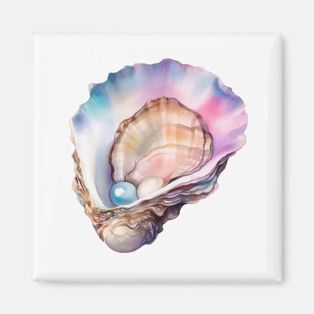 Watercolor Oyster Magnet (Framsidan)