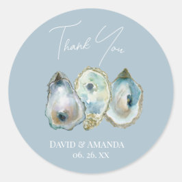 Watercolor Oyster  Runt Klistermärke