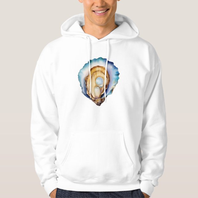 Watercolor Oyster Shell Hoodie (Framsida)