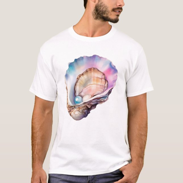 Watercolor Oyster T Shirt (Framsida)