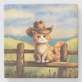 Watercolor Painted Cat Dad Stenunderlägg