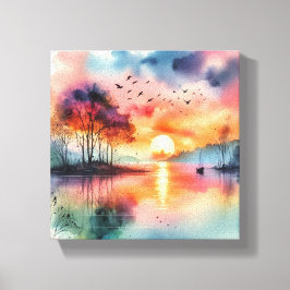 watercolor painting canvastryck