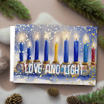 Watercolor Painting Menorah Kärlek och Light Helgkort<br><div class="desc">Helgdag temaobjekt designade av Umua. Tryckt och avsänt av Zazzle eller deras närstående företag.</div>