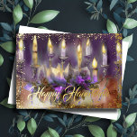 Watercolor Painting Menorah Lycklig Hanukkah<br><div class="desc">Helgdag temaobjekt designade av Umua. Tryckt och avsänt av Zazzle eller deras närstående företag.</div>