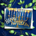Watercolor Painting Menorah Lycklig Hanukkah Helgkort<br><div class="desc">Helgdag temaobjekt designade av Umua. Tryckt och avsänt av Zazzle eller deras närstående företag.</div>