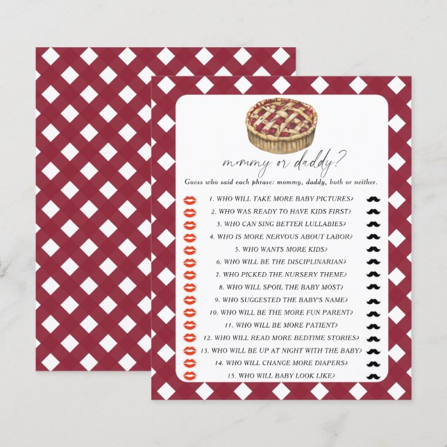 Watercolor Paj - mammas eller pappas baby shower s (Fram/baksida)
