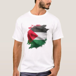 Watercolor Palestinian Flagga Artwork T Shirt