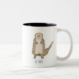 Watercolor Pangolin Illustration Två-Tonad Mugg