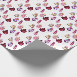 Watercolor Parfym Flaskor Presentpapper