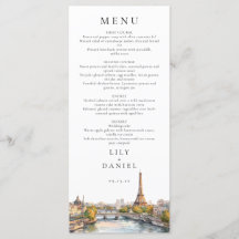 Watercolor Paris Frankrike Destination Wedding