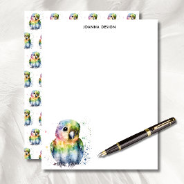Watercolor Parrot Luxury Business Stationery  Brevhuvud